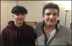 Mehrzad Zarei with his 17-year-old son Arad