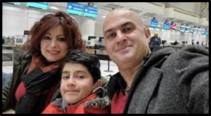 Shahin Moghaddam with his wife Shakiba and their son Rosstin